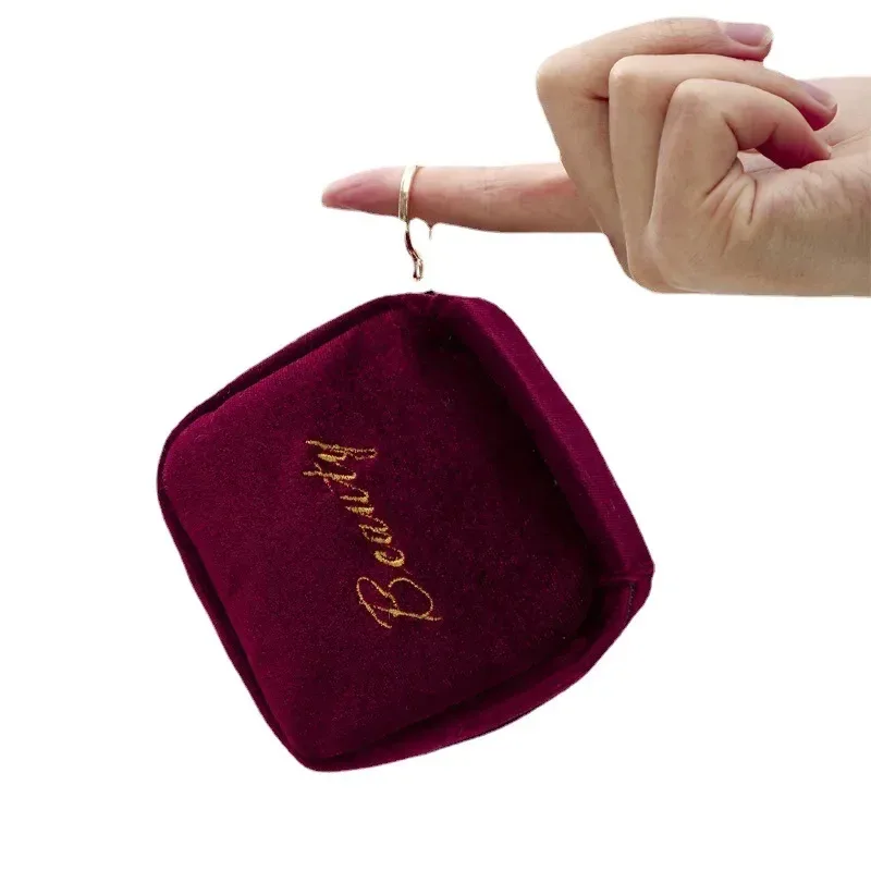 sac cosmétique lettre brodée pour femme, petit étui de rangement, trousse de toilette, trousse de maquillage, rouge à lèvres, écouteurs, serviette hygiénique, nouveau