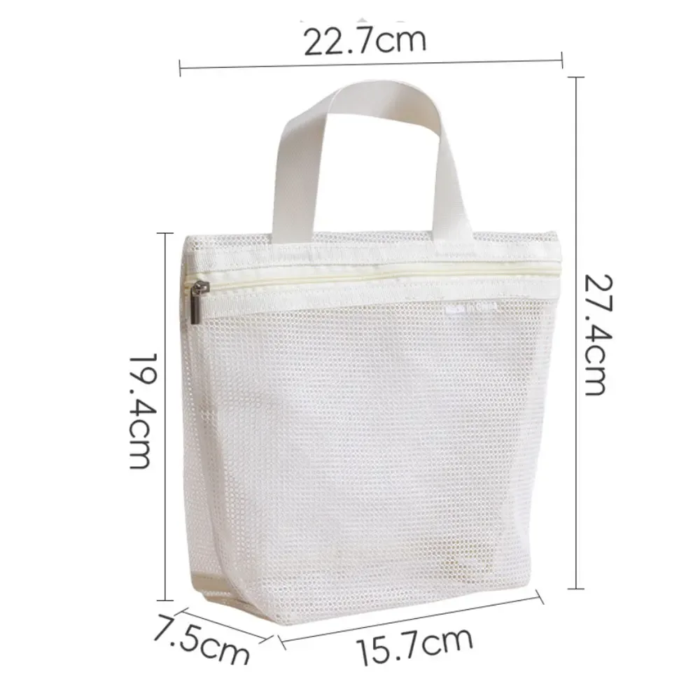 sac de toilette portable en maille, sac de rangement transparent, trousse de maquillage portable, sac de rangement grande capacité, sac organisateur de sous-vêtements