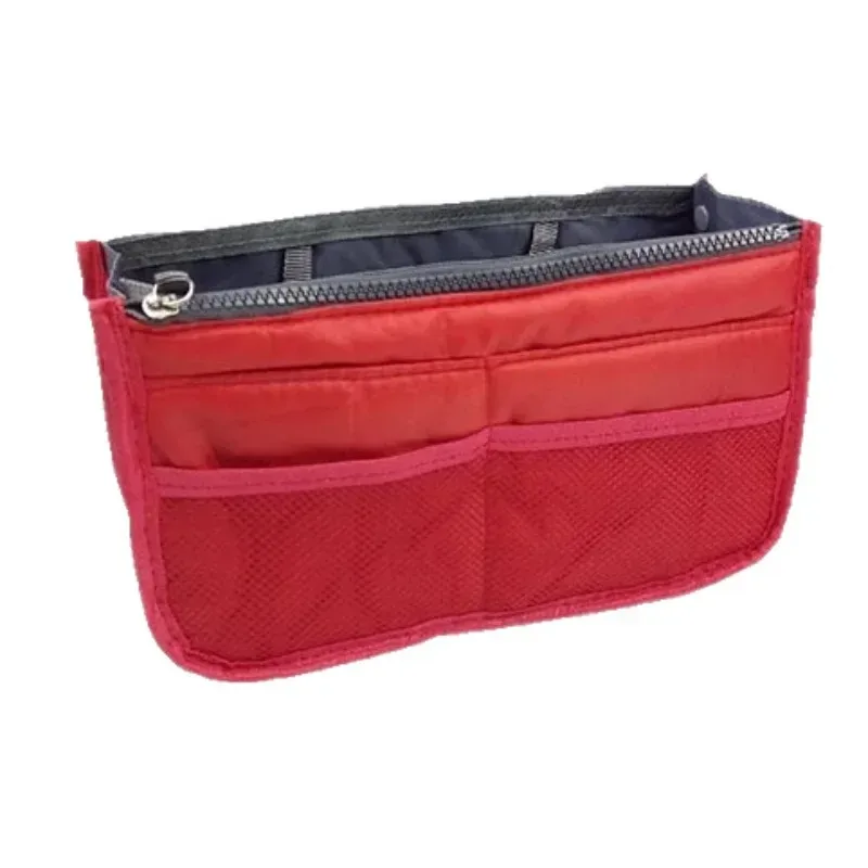 trousse de toilette de voyage multifonctionnelle à double fermeture éclair, grande capacité, organisateur de cosmétiques à plusieurs compartiments, pochette portable