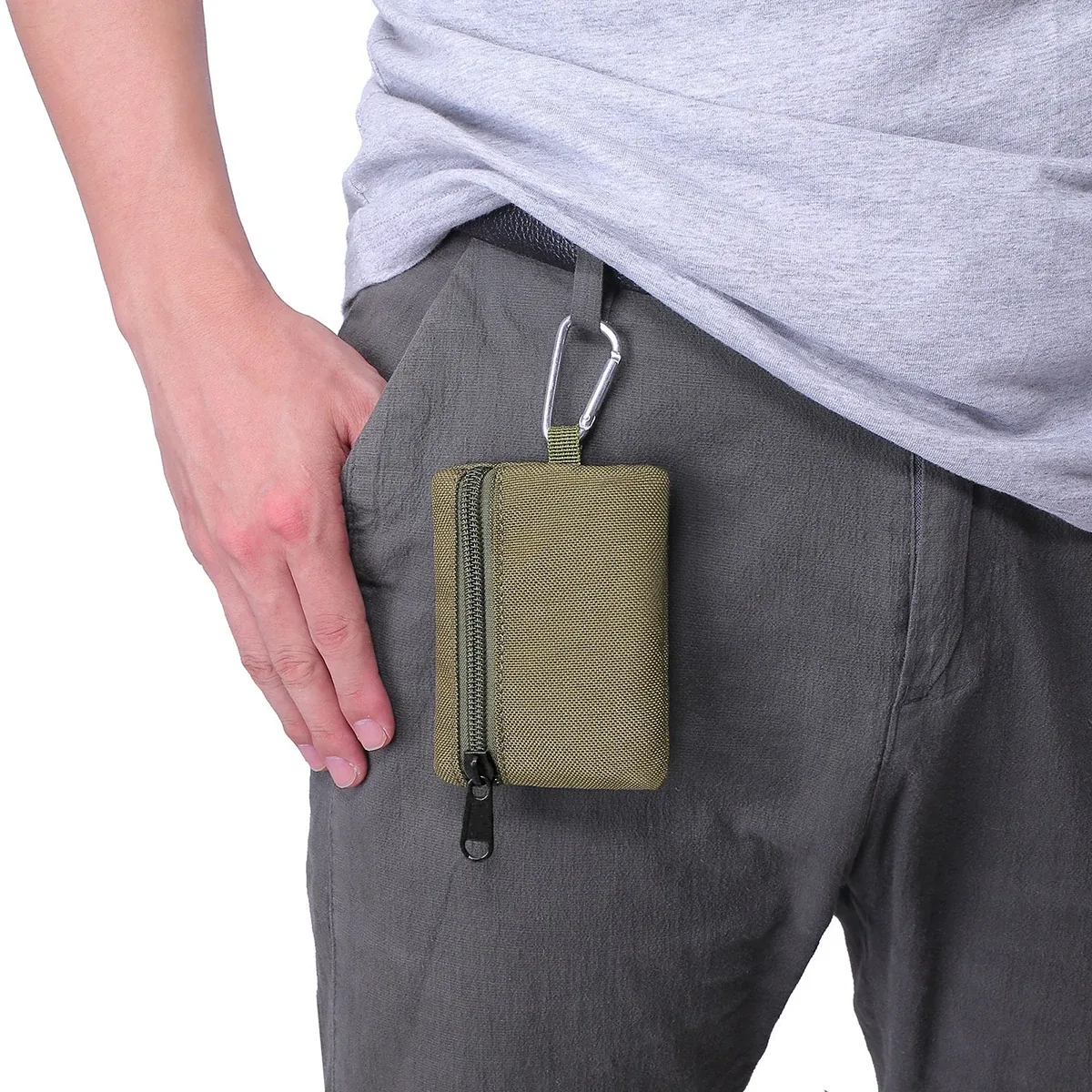 pochette tactique d'extérieur, sac à clés, sac à fermeture éclair pour passionnés militaires, sac banane de sport, sac de rangement pour accessoires, un ensemble