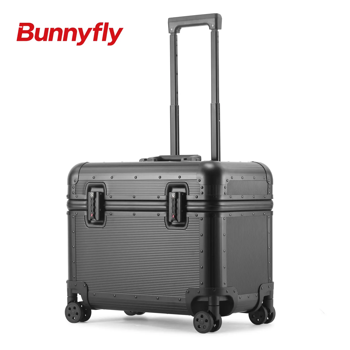 valise de pilote en polycarbonate à cadre en aluminium avec serrure tsa, étui pour équipement photographique, 4 roues pivotantes, bagage cabine.