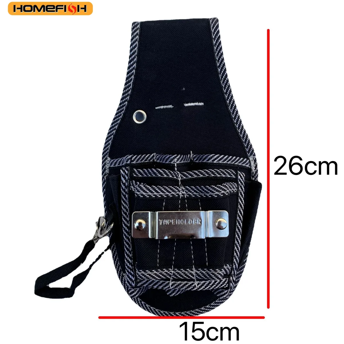homefish sac à outils simple à suspendre à la ceinture, étui de rangement pour perceuse, sacoche multifonctionnelle pour électricien