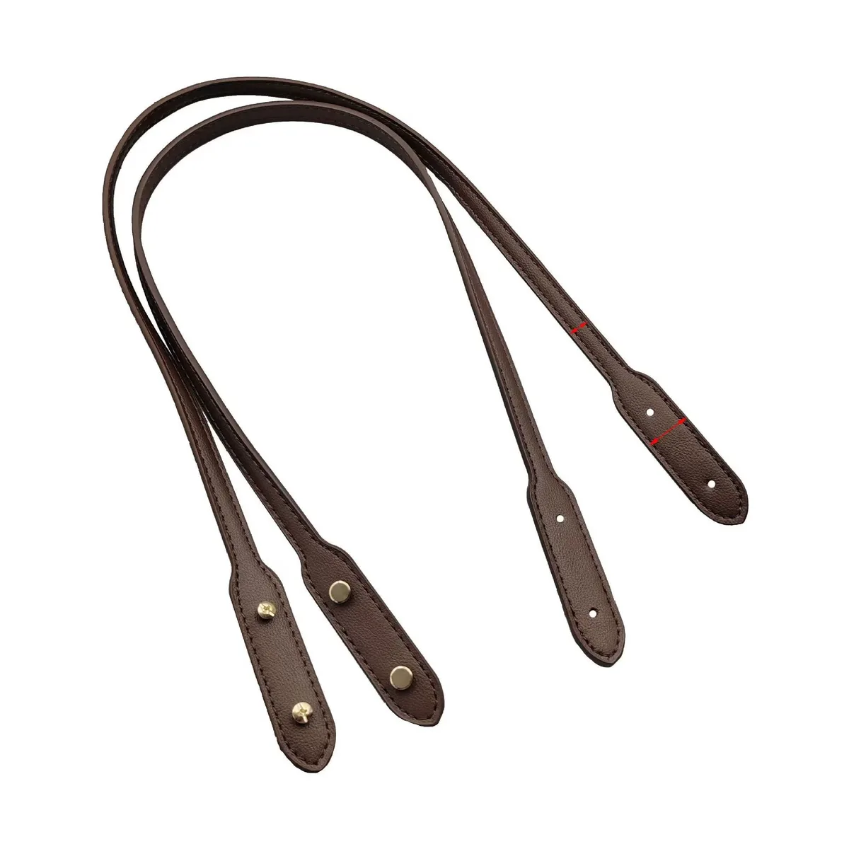 longueur 73cm sangles de sac avec rivets sangle de poignée en cuir pu sangle de sac à bandoulière détachable remplacement accessoires de sac de bricolage
