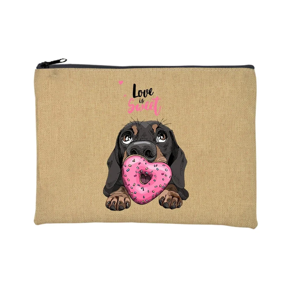 trousse de toilette voyage pochette maquillage jambes courtes mais grande attitude teckel chien imprimer trousse de maquillage voyage organisateur de toilette sacs à cosmétiques pour femmes pochette à fermeture éclair