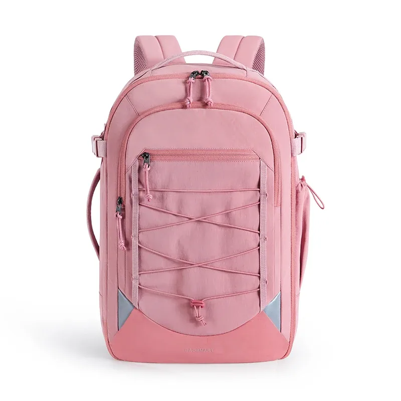 bagsmart-grand sac à dos de voyage antivol pour femme, décontracté, étanche, avec sac à chaussures, 17 pouces