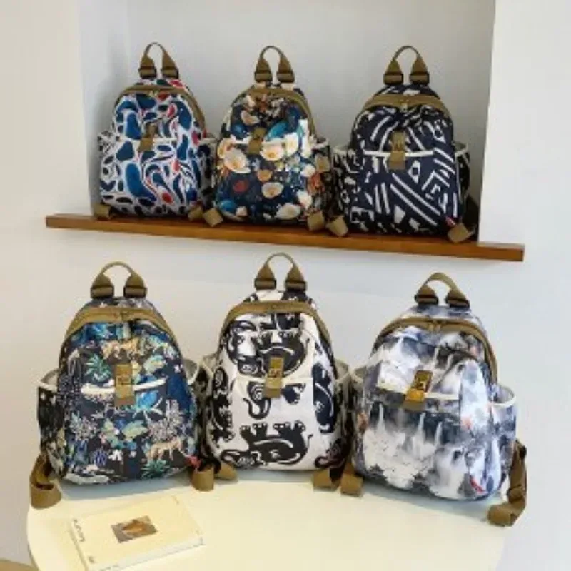 sac à dos polyvalent pour femmes, impression tendance, grande capacité, sac à dos décontracté en tissu oxford, nouveau cartable de voyage