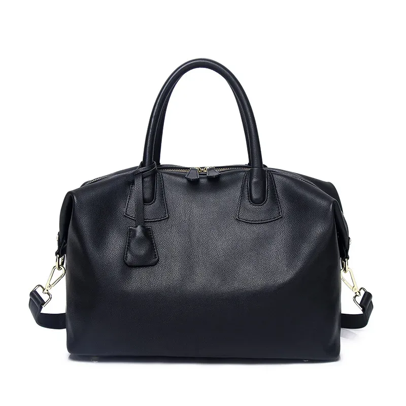 sac de sport de voyage en cuir véritable, sac fourre-tout lancé unique, grand sac messager de week-end