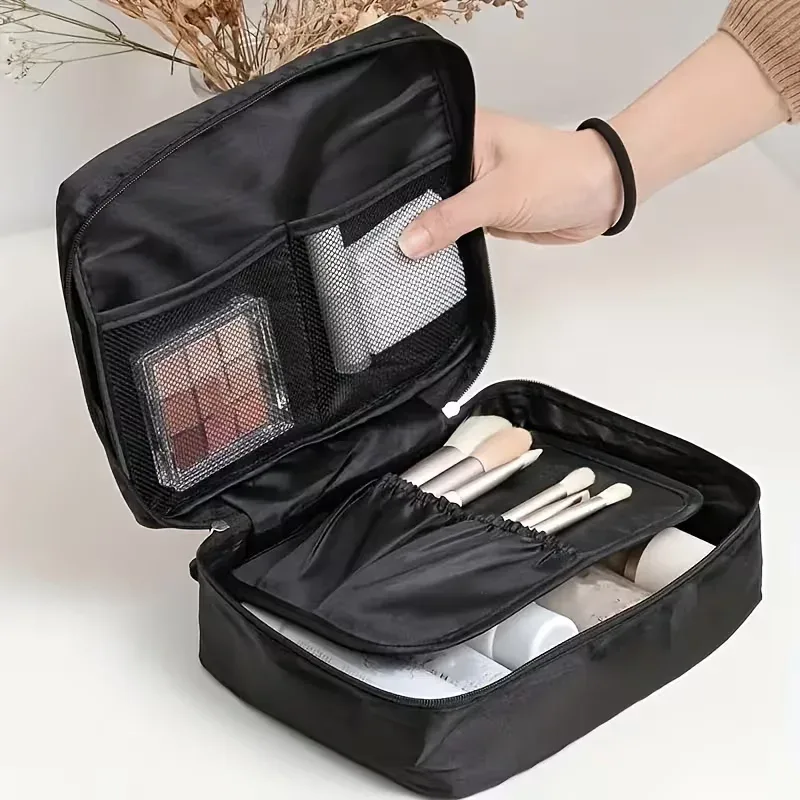 sac de rangement portable pour bagages, trousse de toilette de voyage grande capacité, petit sac de rangement carré pour maquillage