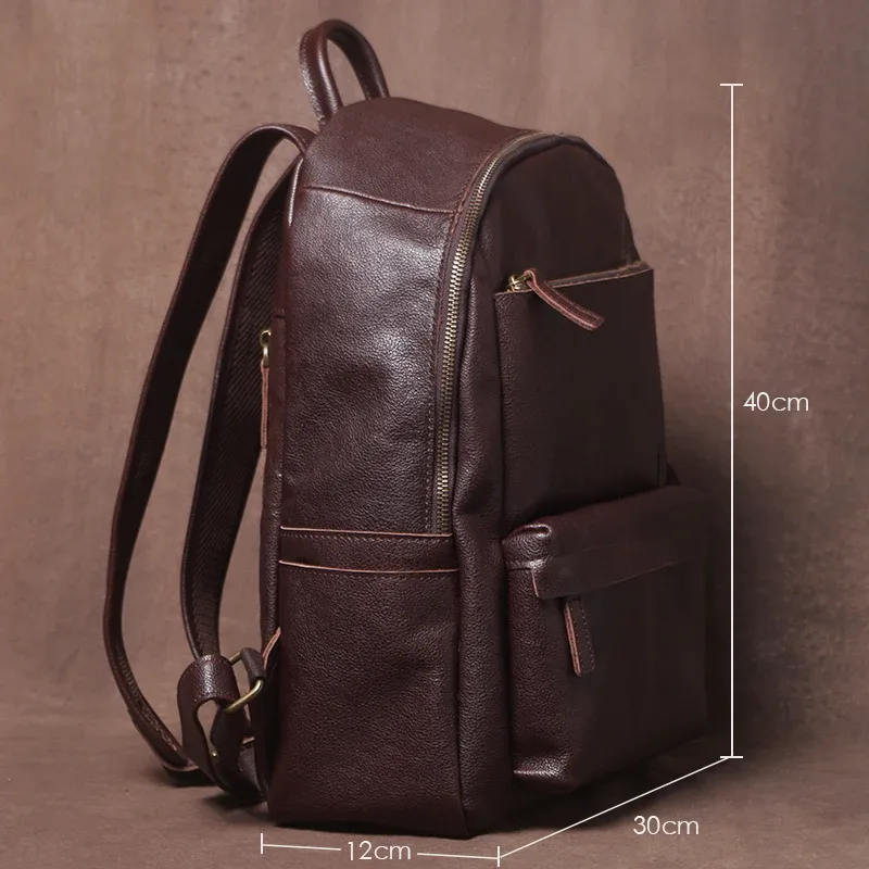 guro – sac à dos en cuir véritable de qualité supérieure pour hommes et femmes, sac de voyage d'affaires de luxe en cuir de vache, cartable de bureau pour ordinateur portable
