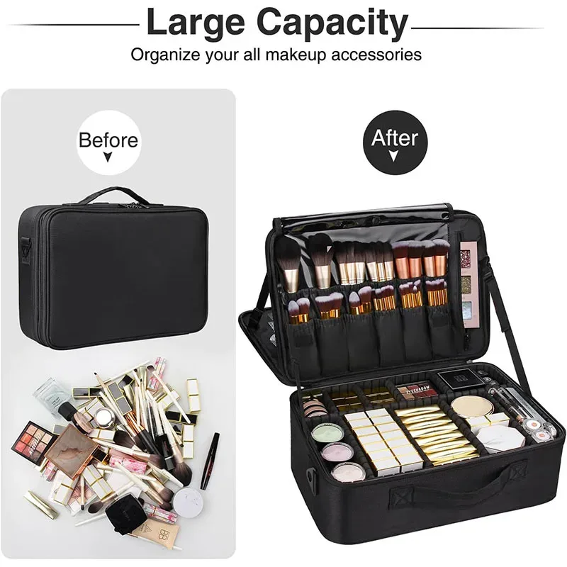 étui à pinceaux de maquillage, sacs de maquillage, valise de maquillage professionnelle complète pour femmes, vanité maleta maquillaje, boîte de rangement d'outils pour ongles