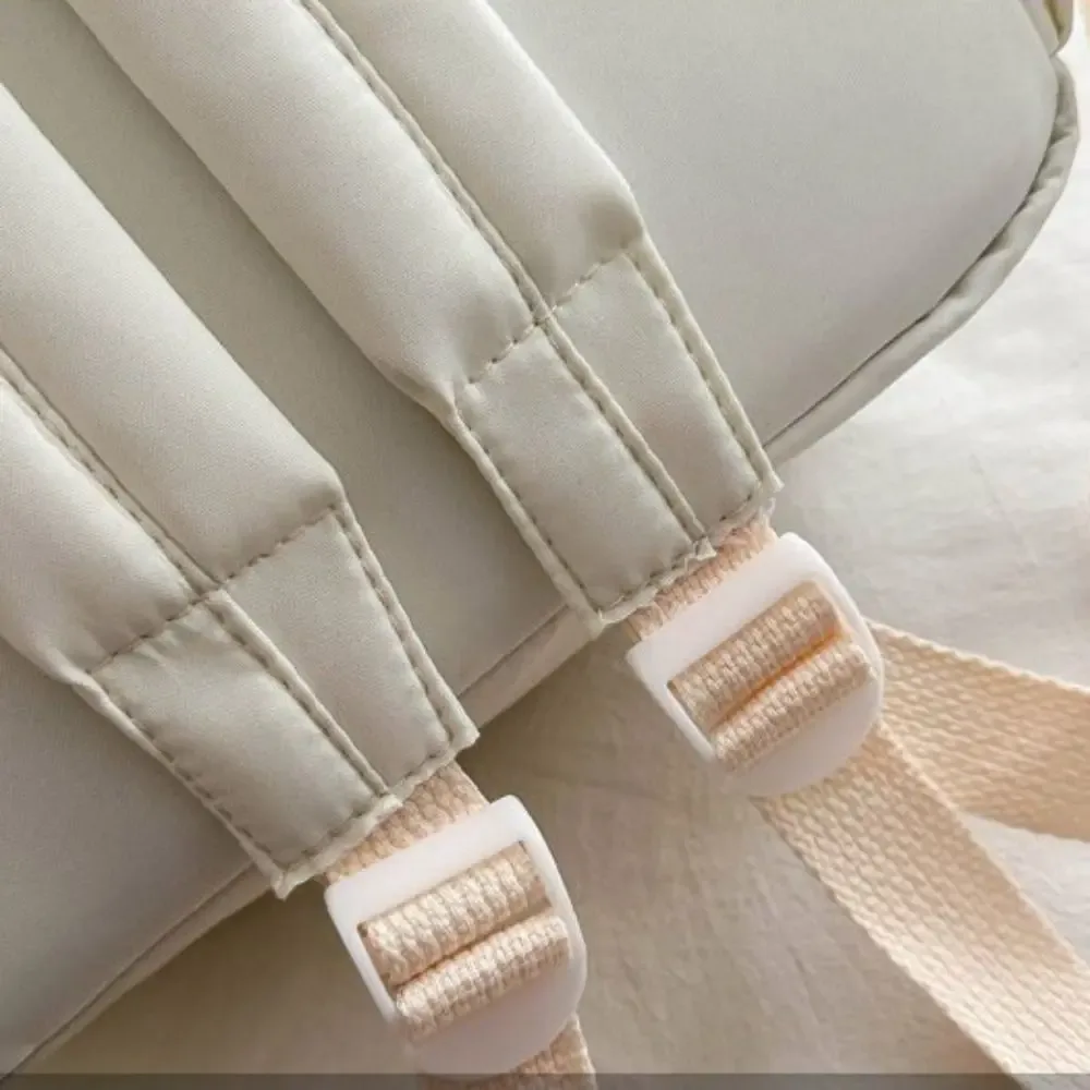 petit sac à dos uni simple, sac à dos de style coréen pour étudiants, sac à main décontracté pour femmes.