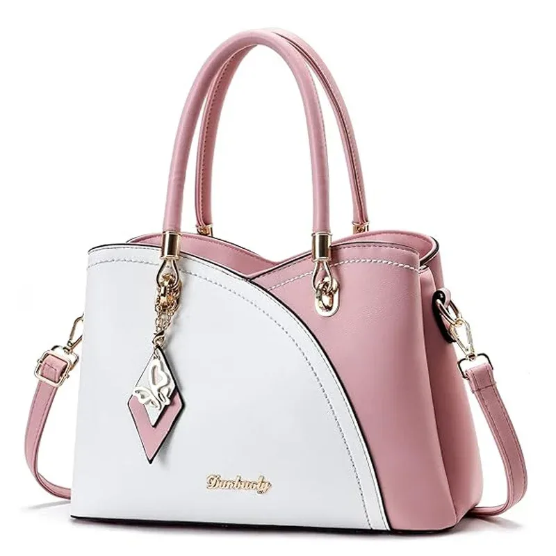 sac à main tendance et polyvalent pour femme d'âge mûr, grande capacité, motif écossais color-block, idéal pour les trajets quotidiens ou comme cadeau.