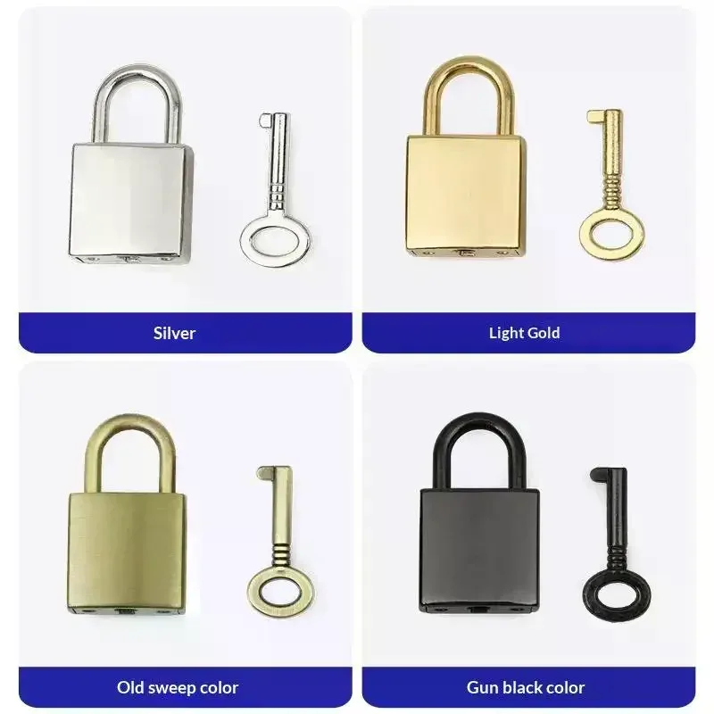 cadenas serrure tsa alliage zinc clé couleur argent doré clair vieilli noir mat protection sécurité usage voyage