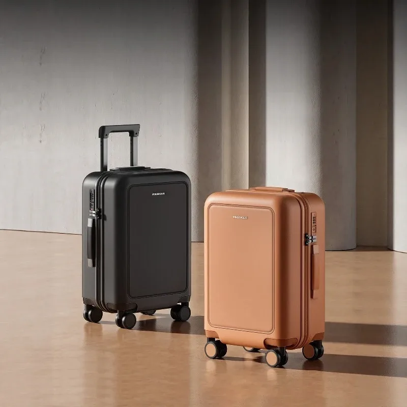 valise de voyage multifonctionnelle 20/24 pouces, élégante, à roulettes silencieuses, pour affaires et cabine