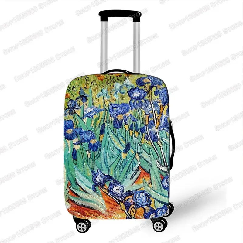 gustability-juste de valise de voyage pour femme, peinture à l'huile klimt, van gogh, nuit étoilée, housses avec housse anti-poussière élastique