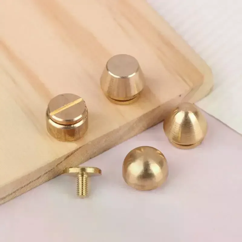 ensemble de rivets et vis en laiton de qualité, 5 pièces, bricolage, décor de sac en cuir, accessoires de rivets inférieurs de valise