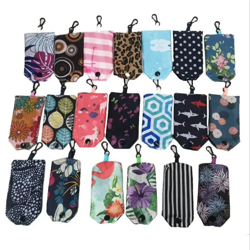 nouveauté sacs à provisions réutilisables femmes sac fourre-tout pliable tissu portable sac d'épicerie écologique pliant sacs à main de grande capacité