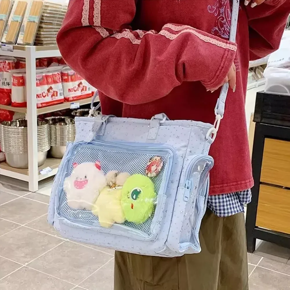 y2k mignon japonais ins ita sac lolita fille fourre-tout transparent sac à bandoulière grande capacité sac à bandoulière décontracté bricolage affichage sacs à main