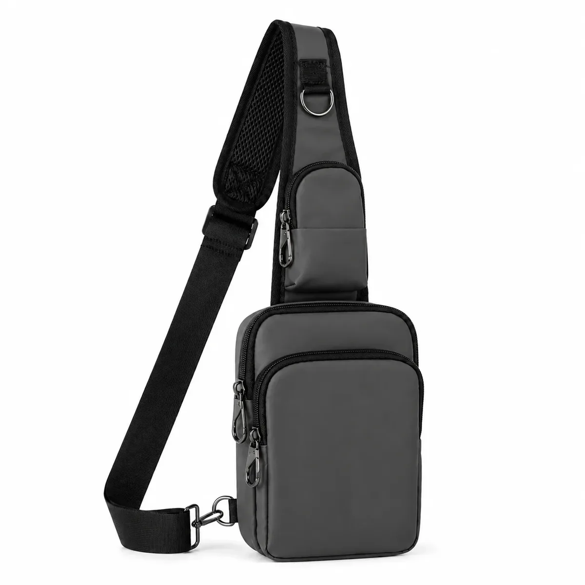 sac à bandoulière décontracté et tendance anti-rfid pour hommes, sac de poitrine sportif urbain, sac à épaule simple et léger pour les trajets quotidiens
