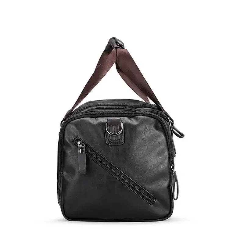 sac de sport en cuir pu pour hommes sacs de sport polochon voyage bagages fourre-tout sacs à main pour homme fitness hommes voyage sac à bandoulière sac de voyage