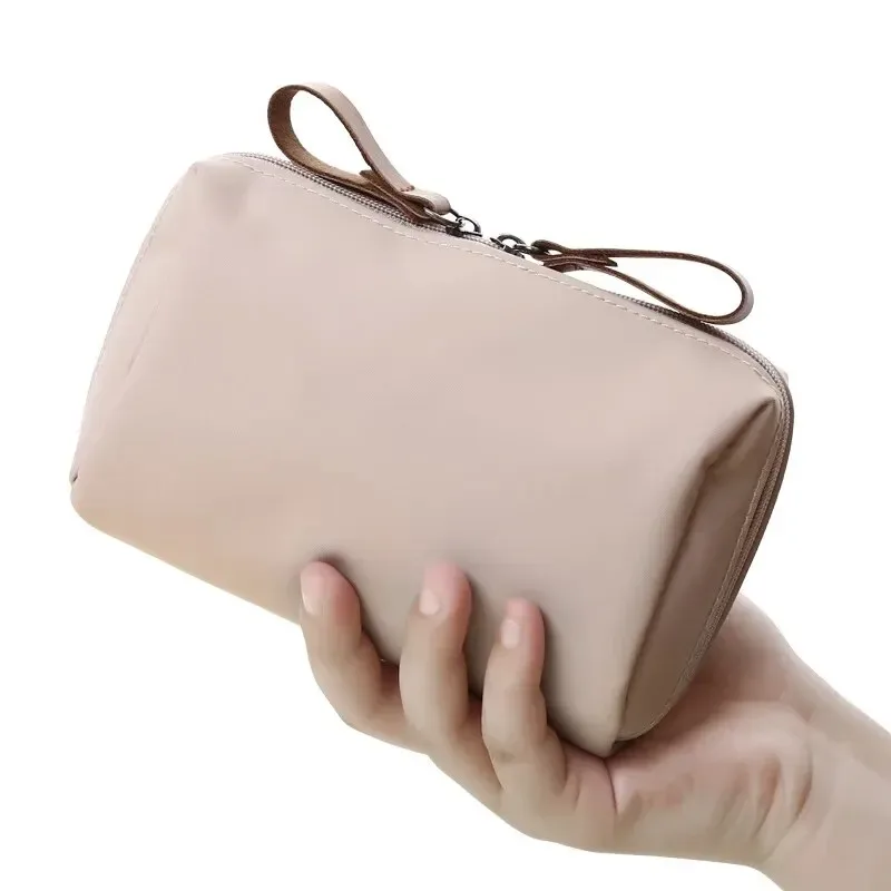 nouvelle trousse de maquillage pour femmes 2024, couleur unie, style coréen, trousse de toilette, trousse de maquillage imperméable, organiseur de maquillage, sac de luxe