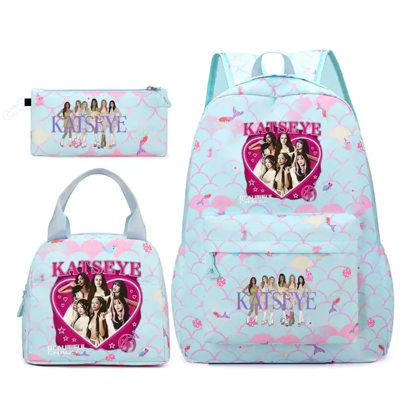 sac dos polyester motifs groupe filles poignée supérieure glissière capacité 20 35 litres unisexe couleurs rose clair violet bleu clair