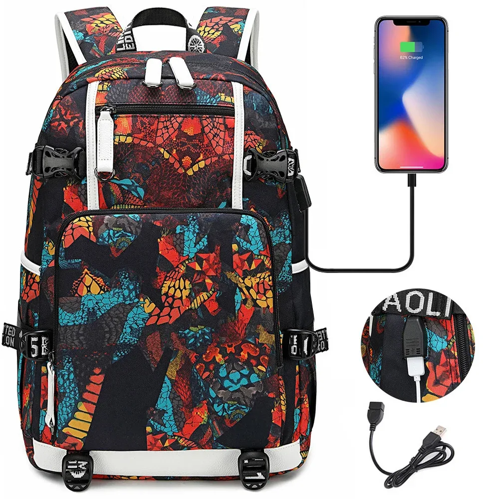 sac à dos d'école étanche pour adolescents, sac de voyage pour ordinateur portable, sac à dos de chargement usb, grand, multifonction, mode, hommes et femmes