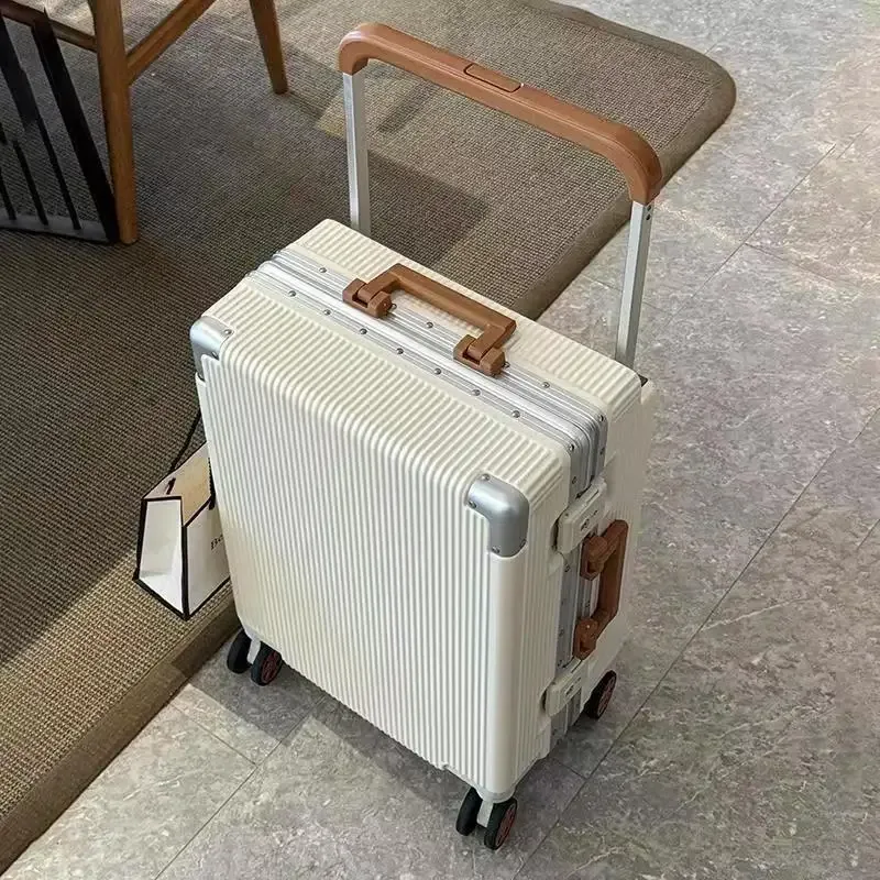 2025 nouveau large boîtier de chariot bagages grande capacité 20/24/26 pouces plus cadre en aluminium abs + pc