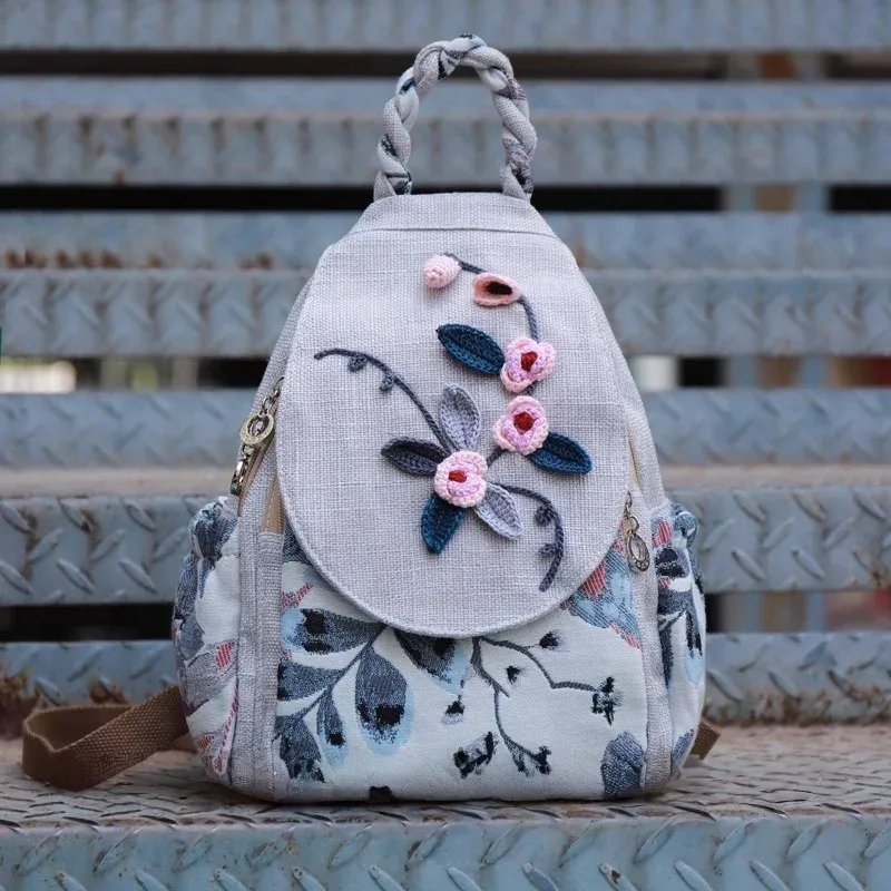 sac à dos de voyage motif aliments 3d pour femmes, sac à dos en lin de haute qualité, sac à dos de luxe pour filles, joli style, mode féminine