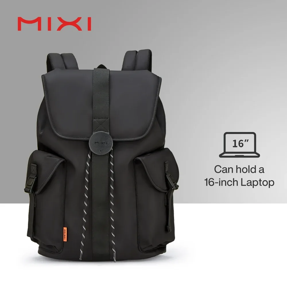 mixi – sac à dos pour ordinateur portable 16 pouces, pour femmes et hommes, léger et étanche, décontracté, de voyage, de week-end, pour étudiants, 17 pouces, blanc