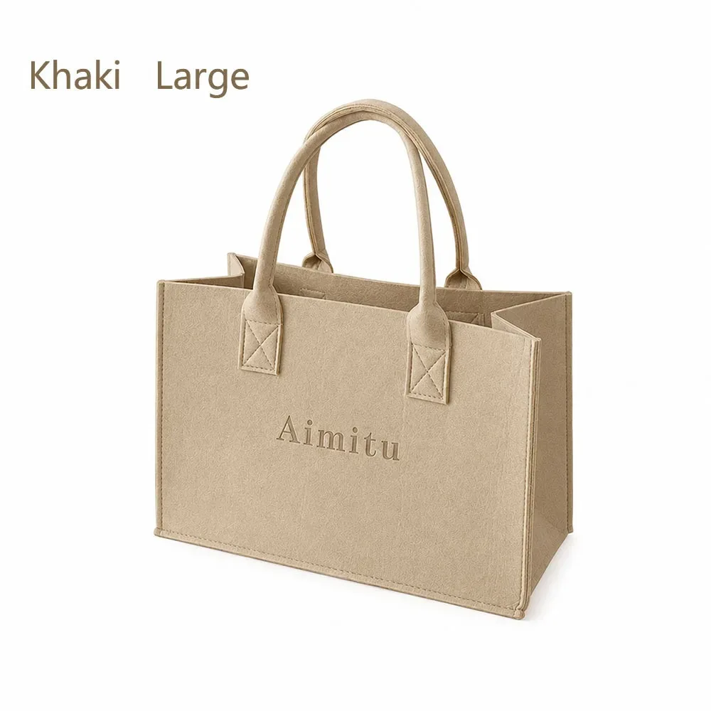 sac à bandoulière en feutre de grande capacité pour femmes, sacoche de voyage de couleur unie, sac à main simple s/m/l, nouvelle collection, 1 pièce