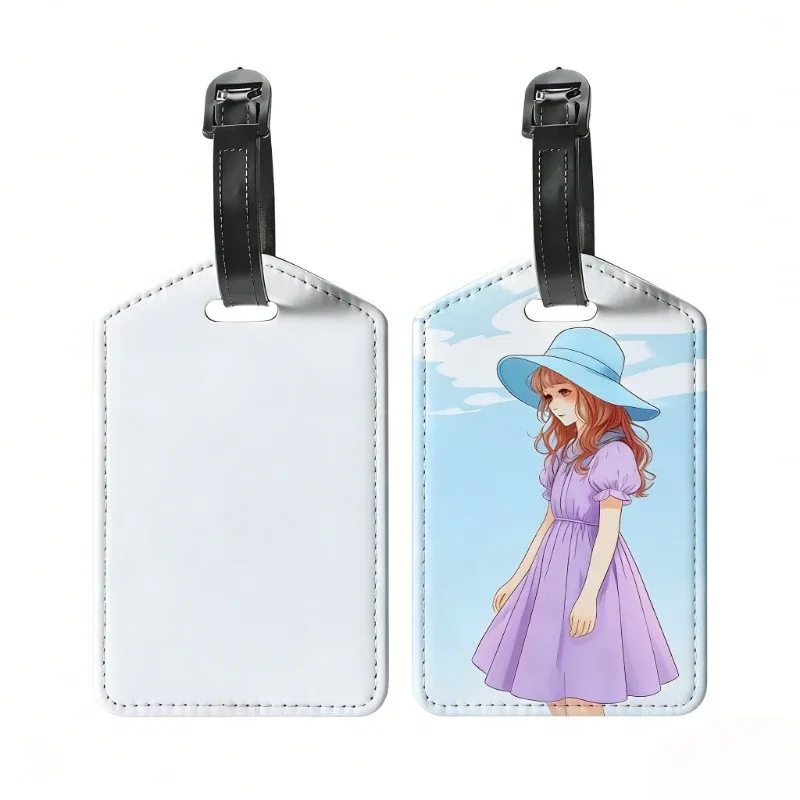 étiquettes de bagages en cuir personnalisées avec photo, étiquettes de carte d'embarquement à motifs colorés, accessoires de voyage, cadeau significatif pour les amis et la famille