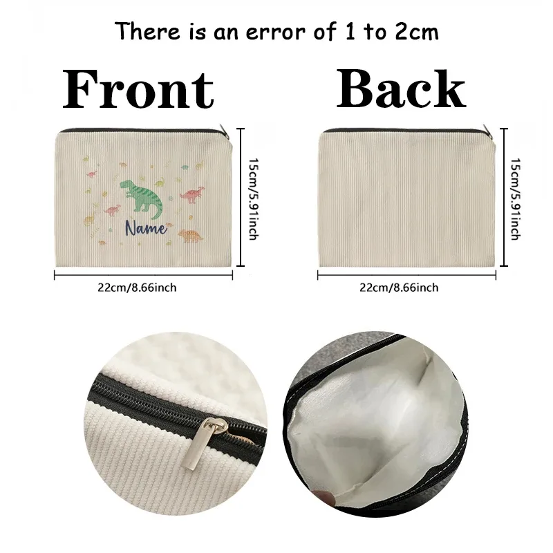 personnalisable avec nom dinosaure pastel vintage cirque motifs d'animaux de mer trousse de toilette maquillage sac de voyage garçon enfants amis cadeaux
