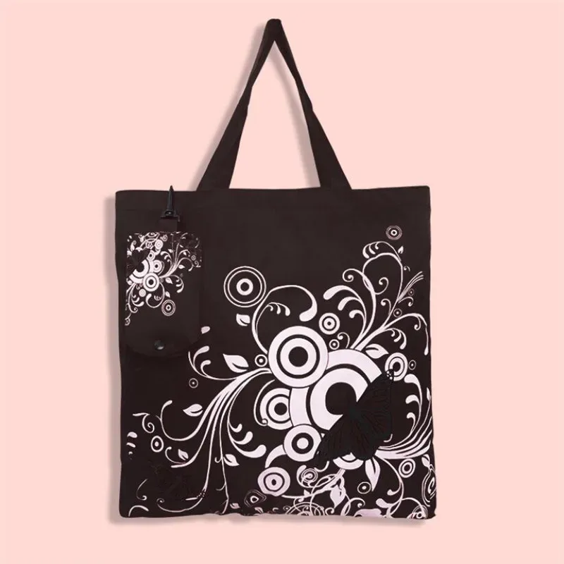 fourre-tout pliant sac à provisions femmes hommes décontracté eco réutilisable fleur papillon pochette épicerie sacs à bandoulière voyage sac à main sacs de shopping