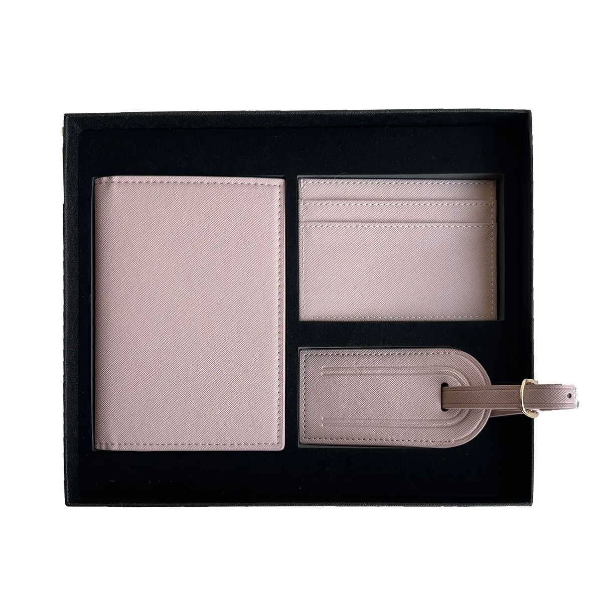 coffret cadeau personnalisé avec initiales gratuites, housse de passeport en cuir de crocodile, étiquette de bagage, porte-cartes, accessoires de voyage