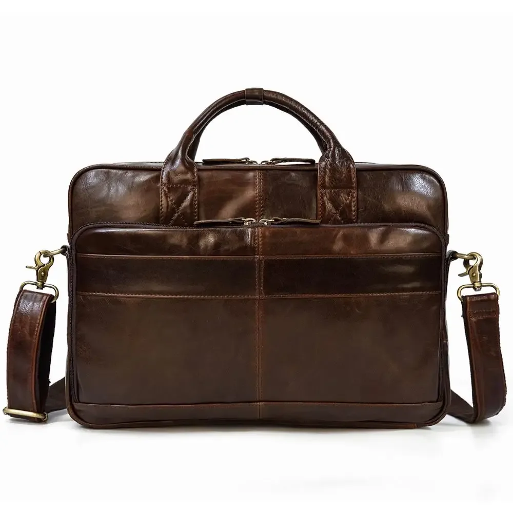 sac à bandoulière en cuir group souple pour homme, sacoche pour ordinateur portable d'affaires, 14 15.6 pouces