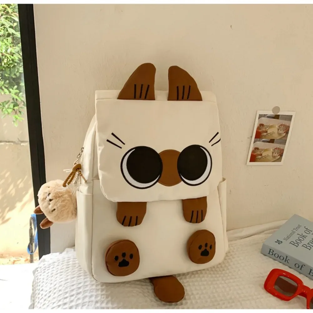 nouveau sac à dos grande capacité imperméable tendance pour enfants, motif chat siamese, idéal pour l'école et les activités quotidiennes en extérieur