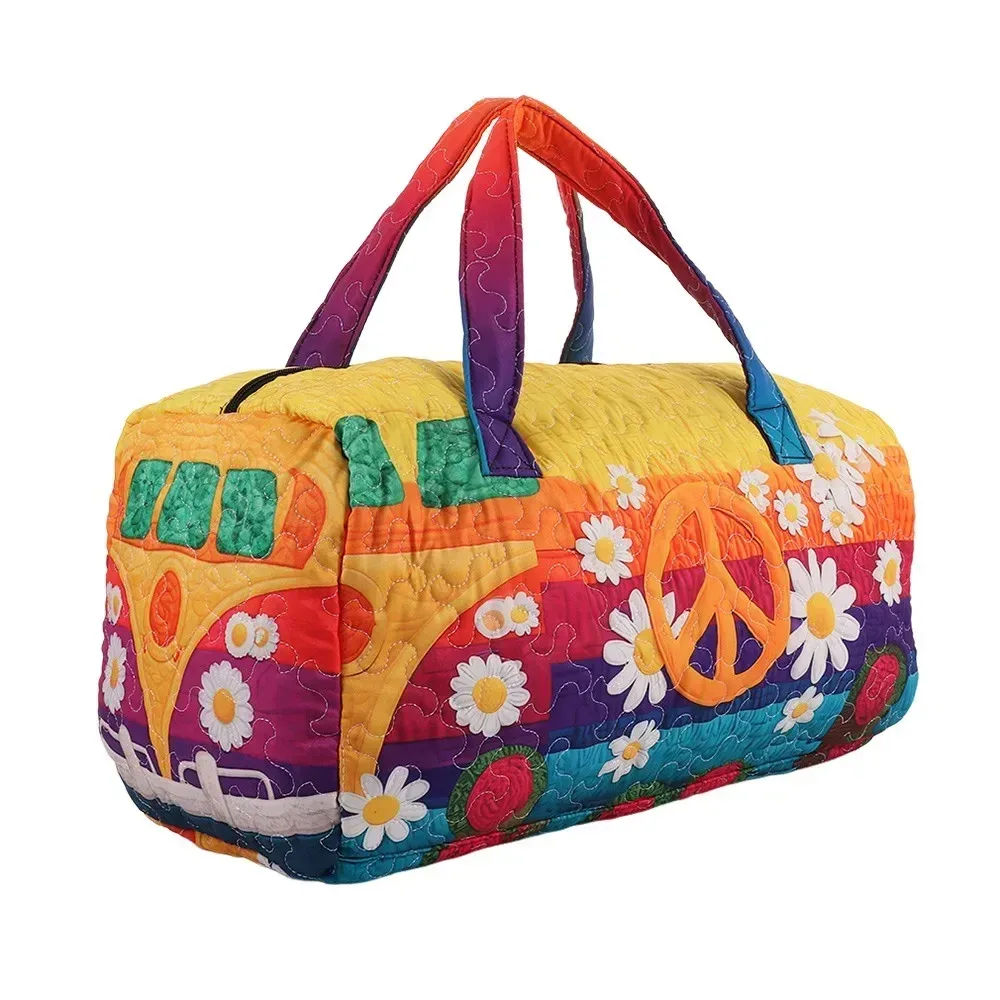 sac de voyage matelassé à sangle réglable, sac fourre-tout matelassé 3d, sac à main pour courtes distances, sac de voyage grande capacité