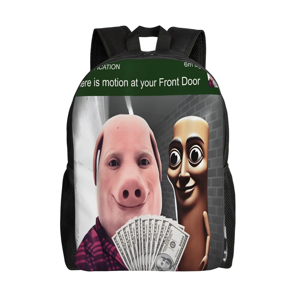 sac à dos fantaisie tung tung tung sahur john pork pour garçon, grands sacs d'école de voyage, sac à dos coloré