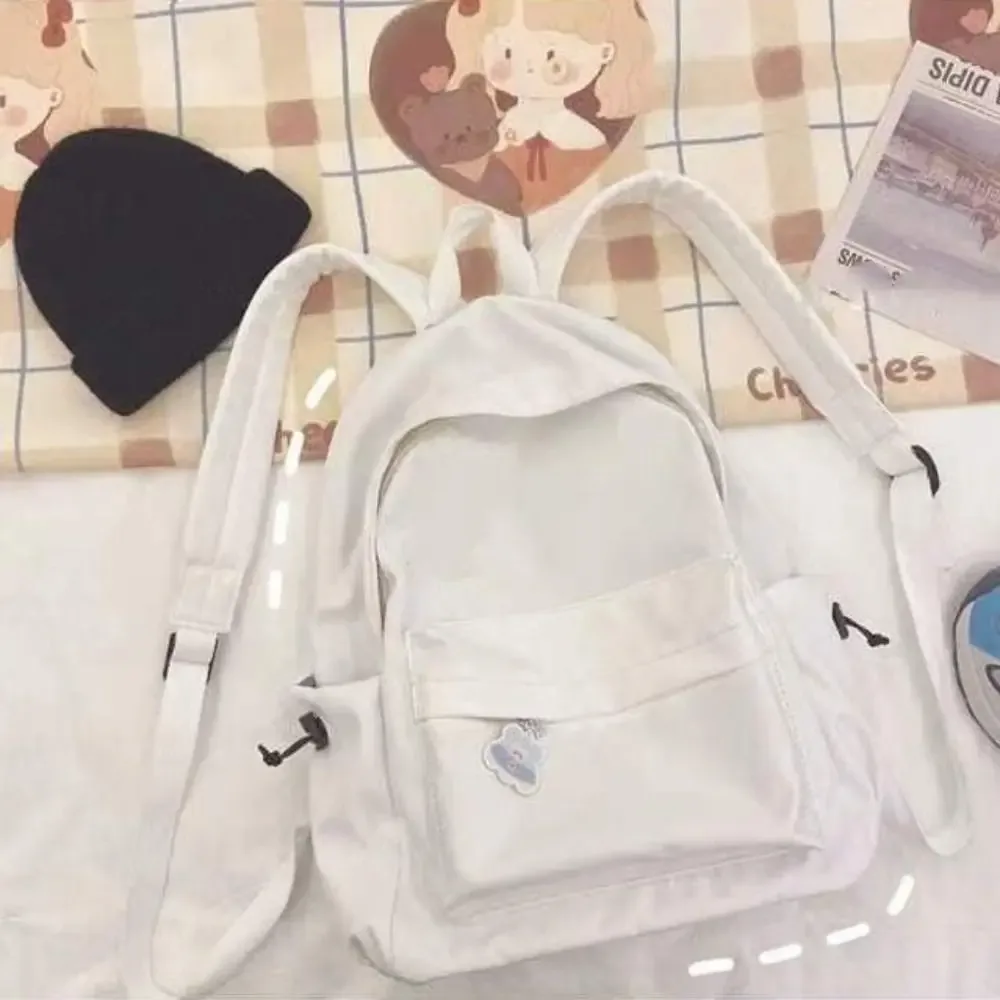 nouveau sac à dos pour lycéens, grande capacité, couleur unie, sacs d'école imperméables, sac à dos de voyage pour filles