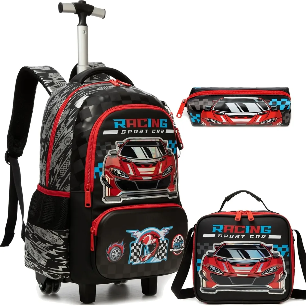 sac à dos d'école pour garçons et enfants, sacs à roulettes avec roulettes, sac à dos de voyage pour filles, sac à livres léger, fournitures de rentrée scolaire