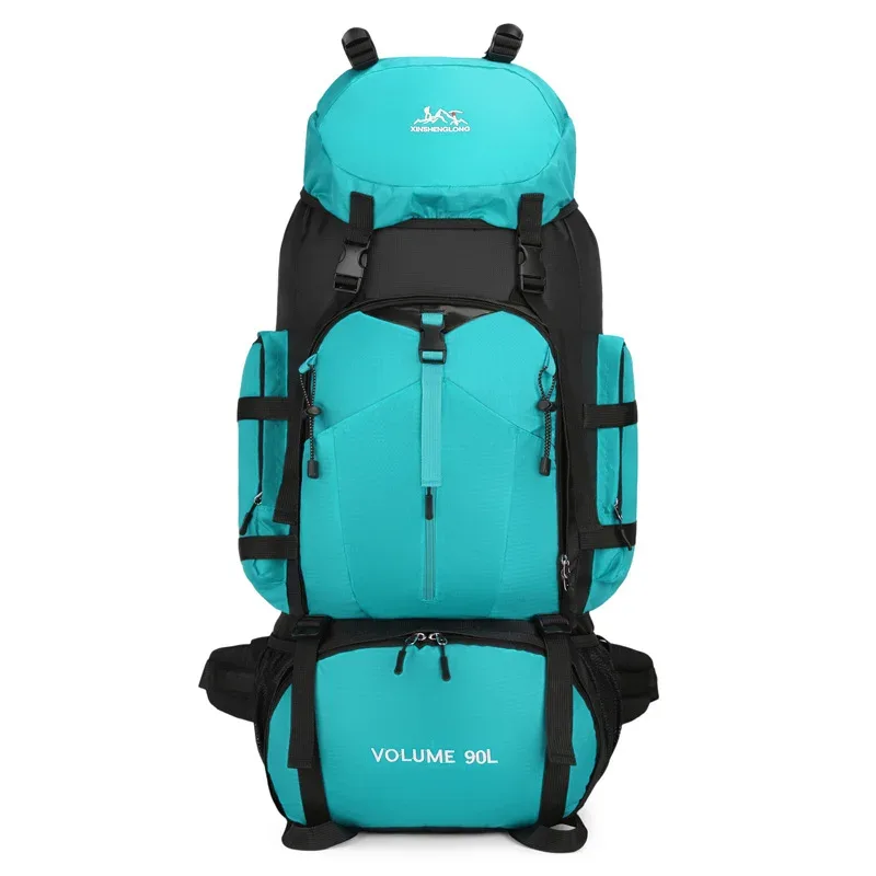 sac à dos de randonnée en plein air 90l, grande capacité, léger, pour hommes, double épaule, imperméable, respirant, confortable, oxf...