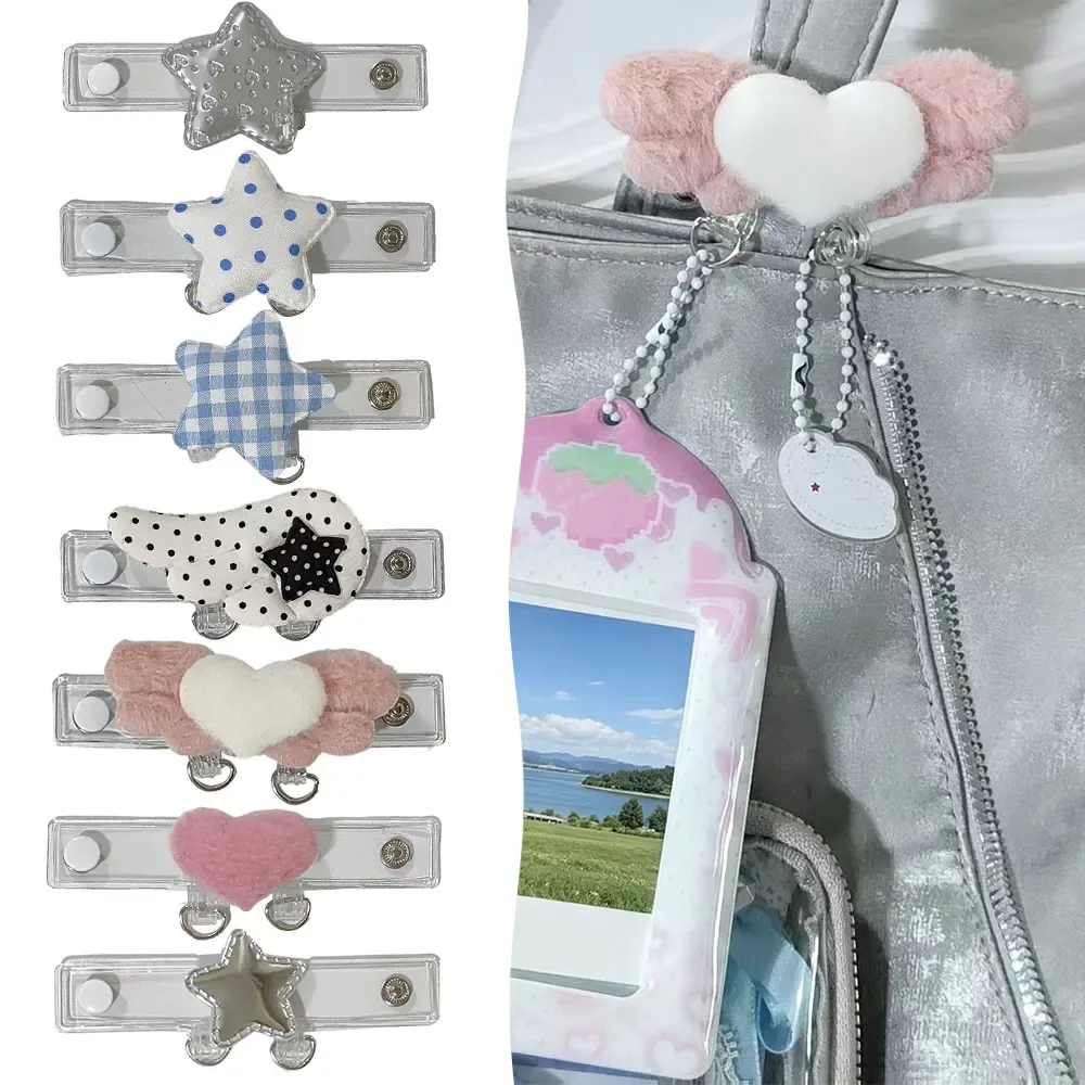 boucle de sac à dos ins, accessoires de décoration pour poupées, boucle de sac à motif, boucle d'extension étoile cœur aile, boucle d'extension de sangle de sac