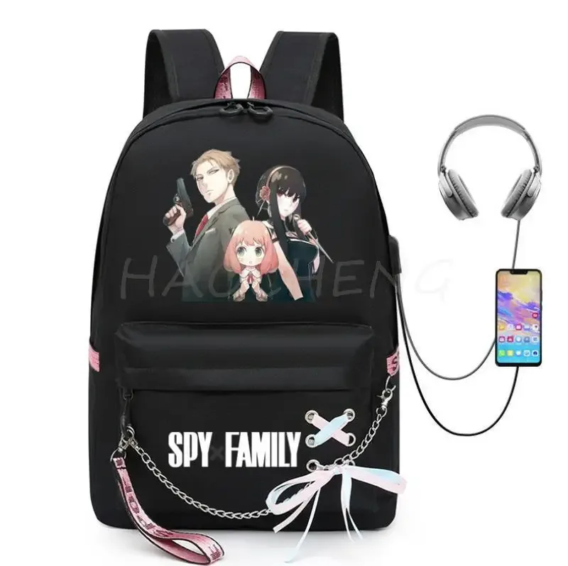 spy x family anya forger anime sac à dos pour femmes kawaii design étudiant école sac à bandoulière toile jeunesse voyage en plein air sac à dos