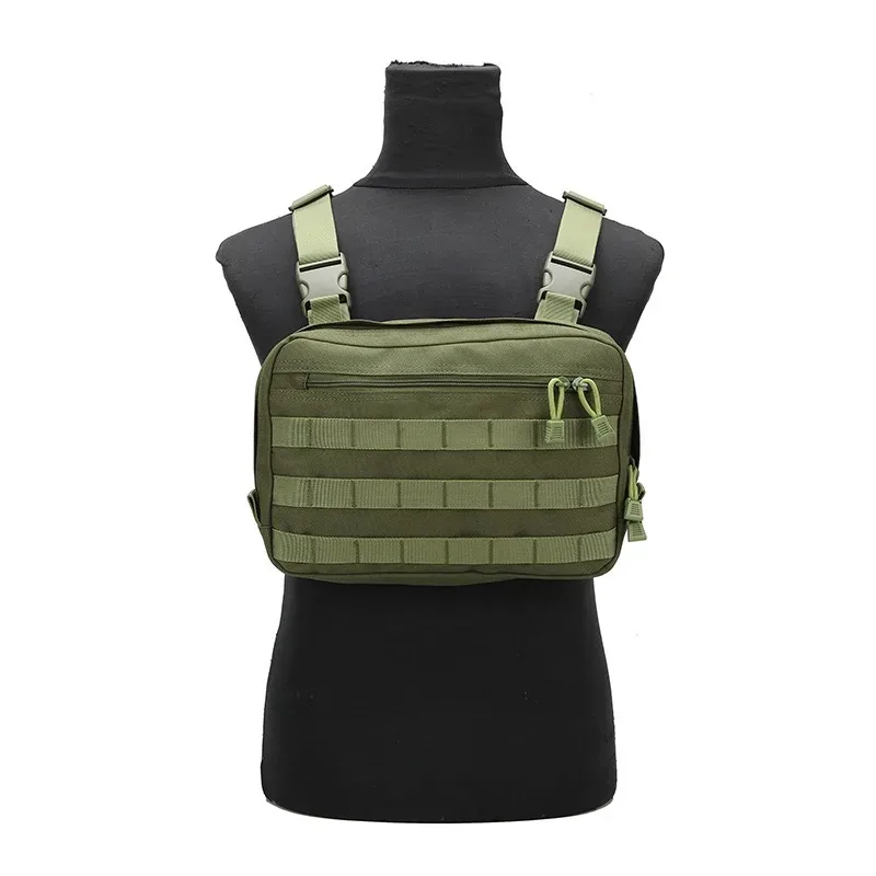 sac de poitrine tactique polyvalent pour l'extérieur, gilet à bandoulière, sac à dos, rangement étanche pour la chasse en plein air
