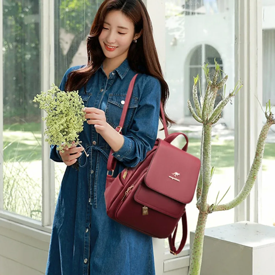 sac à dos en cuir de grande capacité pour femme, sac à dos de voyage pour adolescentes, sacs initiés à l'école, designer, haute qualité