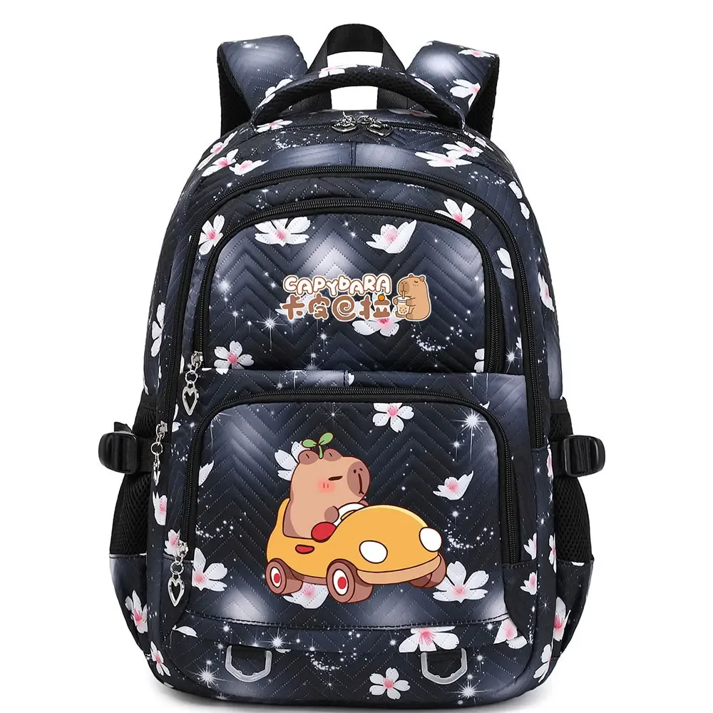 mignon capybara étudiant sac à dos étanche filles enfants retour à l'école livre sacs adolescents cartables femmes voyage sac à dos mochila