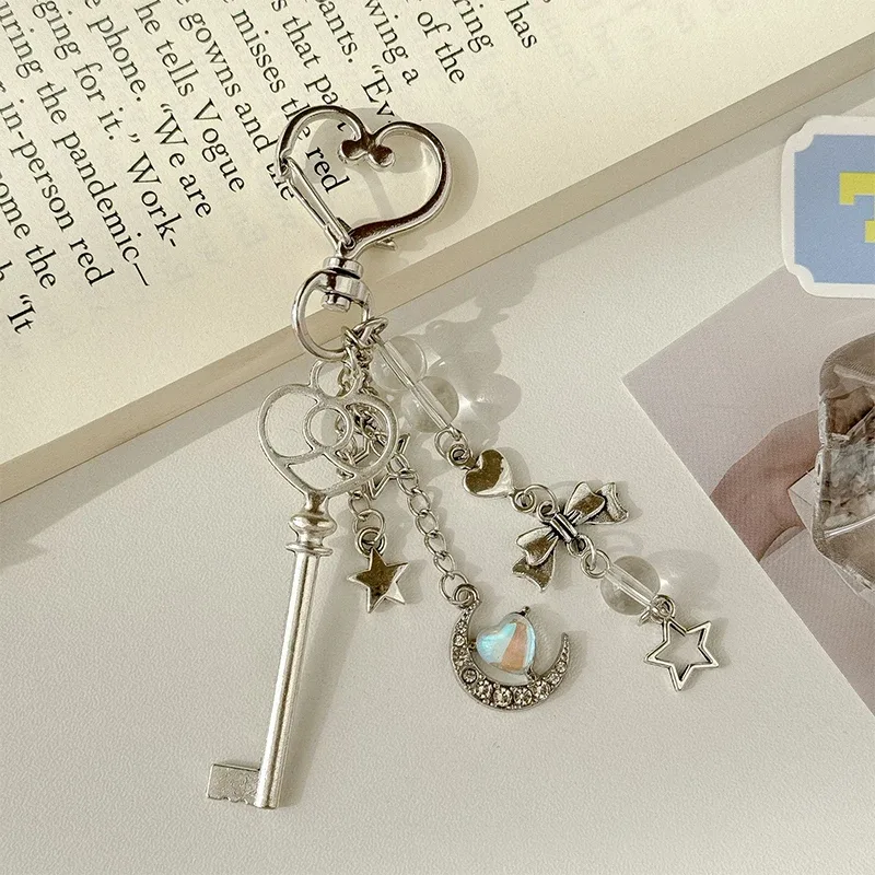 exquis porte-clés breloque sac y2k blue moon, pendentif style ins, bijoux, breloques pour étui de téléphone et écouteurs, accessoires de sac à dos, cadeau