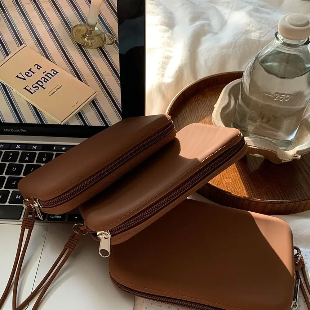 sac cosmétique rectangulaire en silicone pour femme, porte-monnaie, petit sac à objets