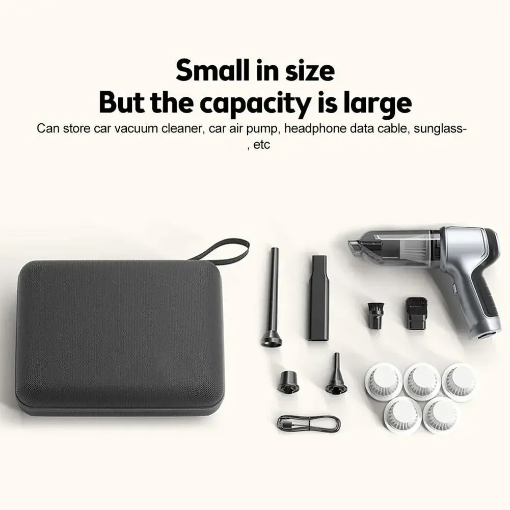 sac de rangement portable pour aspirateur de voiture, sac à outils pour aspirateur de voiture, organisateur de rangement pour aspirateur, étui de rangement à fermeture éclair, 1/2 pièces
